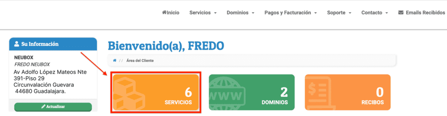Panel de Clientes