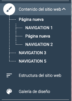 Contenido del sitio web